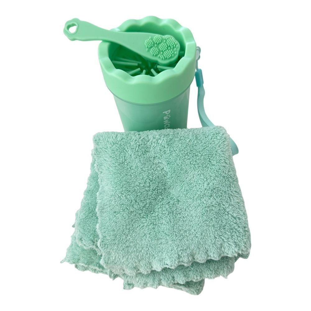 NWOT P&Wa Mint Green Portable Gentle Deep Cleaning Paw Washing Cup Pet Cleaner